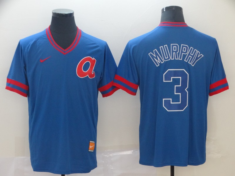 Men's Atlanta Braves Dale Murphy #3 Blue Jersey